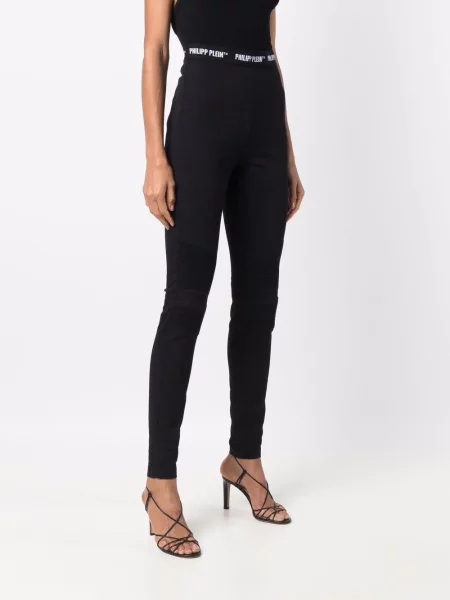 Skinny kalhoty Philipp Plein černé