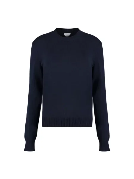 Sweter Bottega Veneta z łatami niebieski