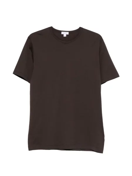 Tricou Sunspel scurt maro