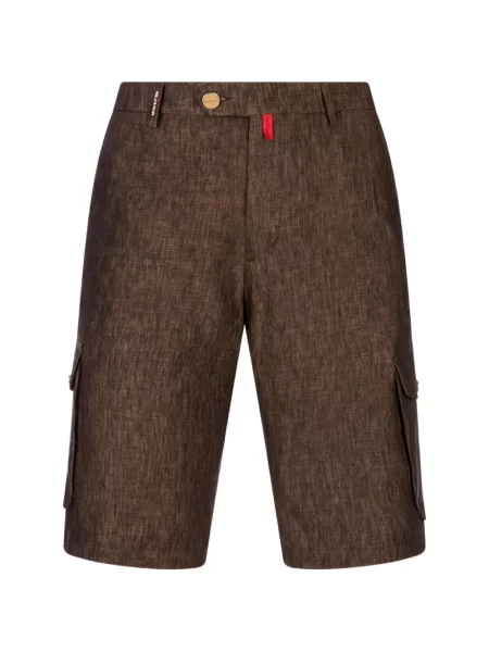 Pantaloni scurți cargo Kiton maro