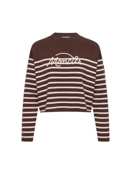 Sweter Moncler wełniany brązowy