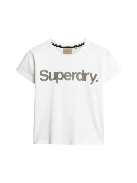 Tričko Superdry s autogramom biela