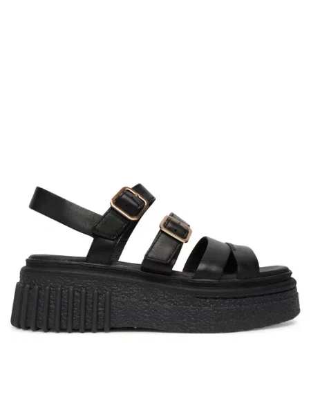 Clarks Sandały Evamar Strap czarny