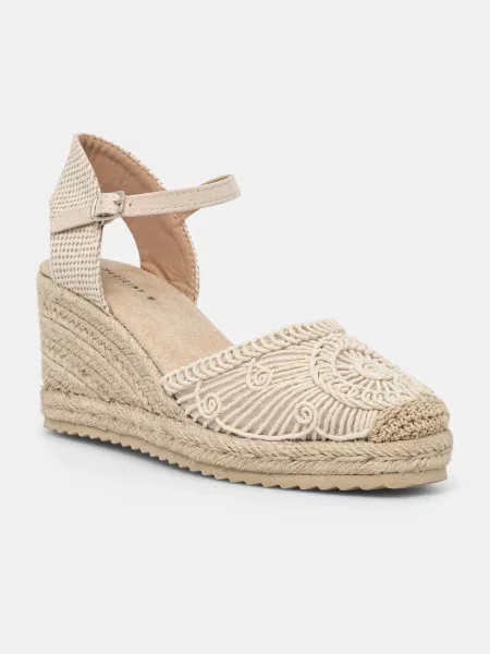 Espadrilky Medicine na klínku béžová