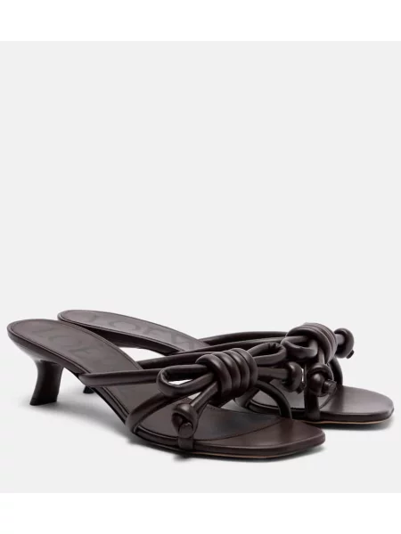 Papuci tip mules Loewe din piele maro