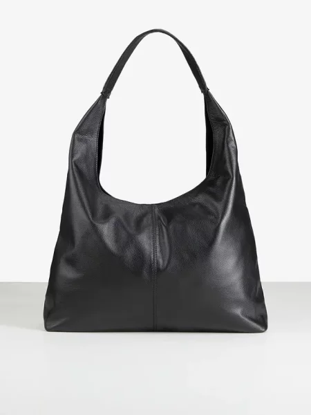 Torba typu shopper ze skóry premium czarna