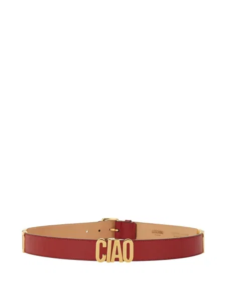 Curea Moschino din piele roșu