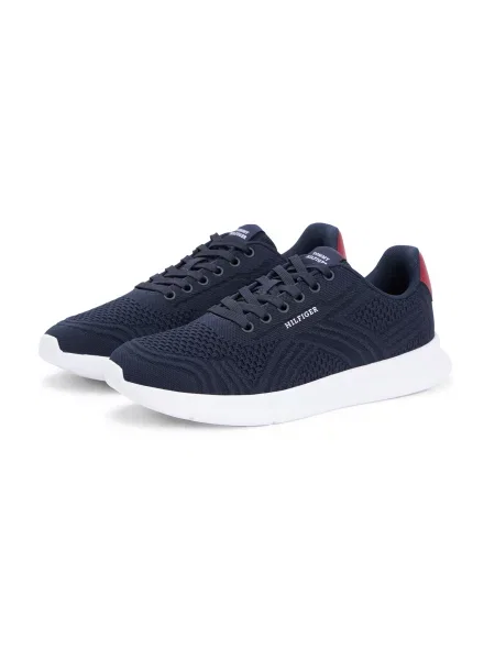 Tommy Hilfiger Sneakers Lightweight Runner Mix Bleumarin alb