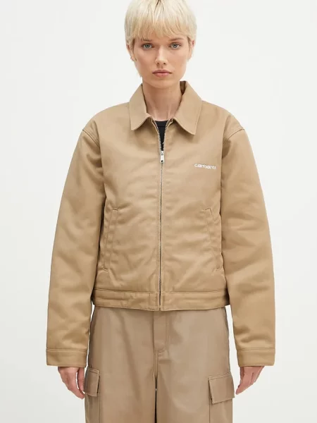 Carhartt WIP geaca Module Script Jacket femei de tranzitie bej