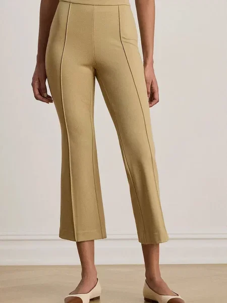 Lauren Ralph Lauren pantaloni pentru femei cu vâscoză bej