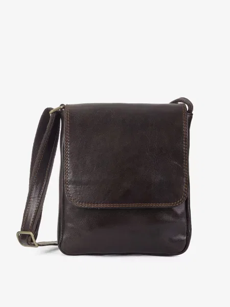 Кожаная сумка через плечо Inbag коричневая