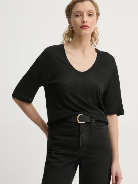 By Malene Birger tricou din amestec de in AMARINGA negru