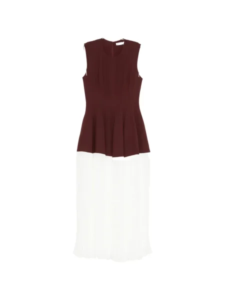 Плисирана костюм макси рокля Simkhai кафяво