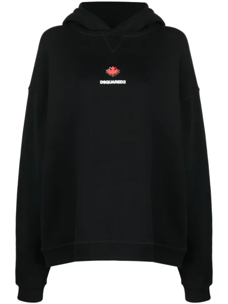 Hanorac cu glugă Dsquared2 cu imagine negru