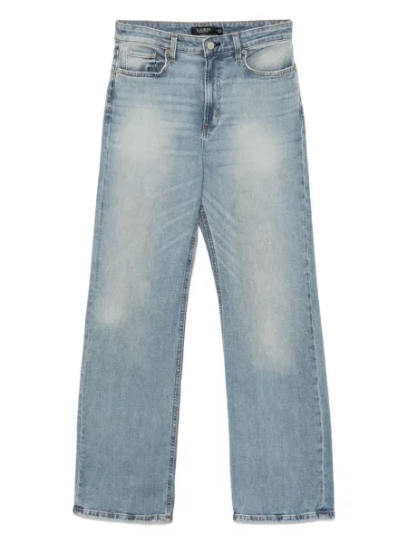 Blugi Lauren Ralph Lauren cu talie înaltă albastru