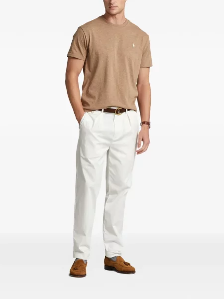 Tricou polo Polo Ralph Lauren cu glugă cu blană cu broderie roșu