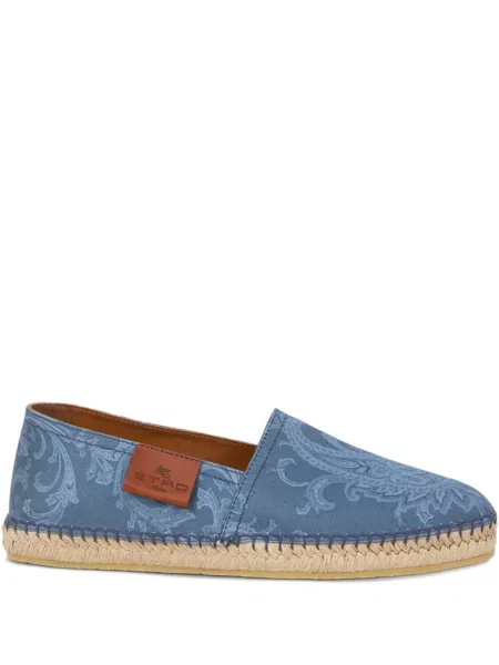 Espadrilky Etro s paisley potiskem modré