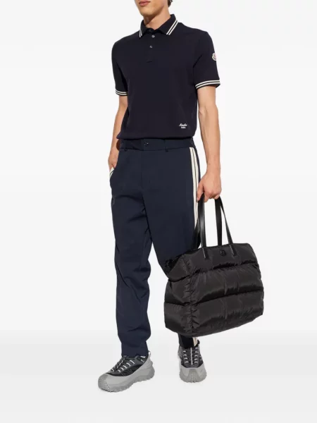 Polo Moncler με κέντημα μπλε