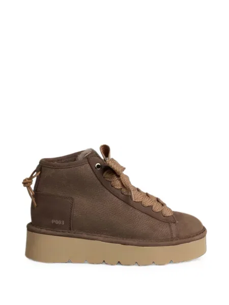 Sneakerși Panchic din piele maro