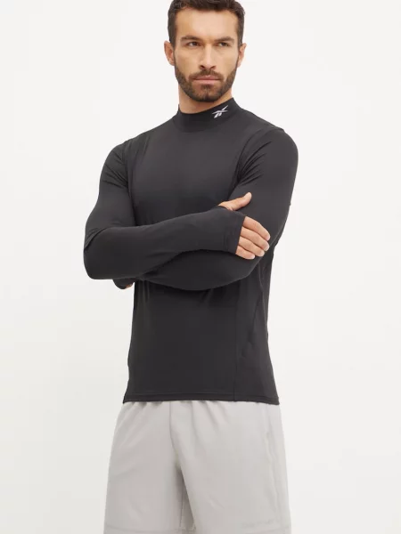 Tričko s dlouhým rukávem Reebok černé
