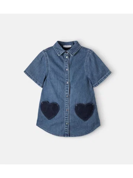 Gyerek denim ruha Stella Mccartney kék