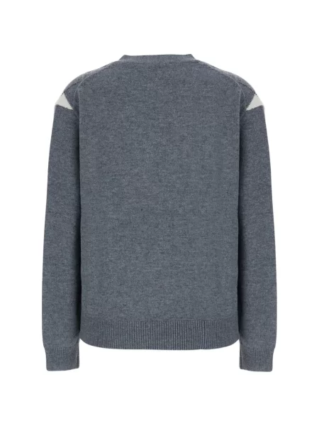 Cardigan Dunst de lână cu model argyle gri