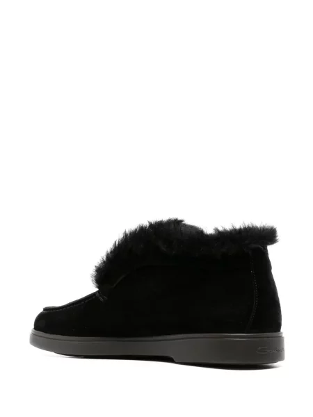 Loafers Santoni slip-on μαύρο