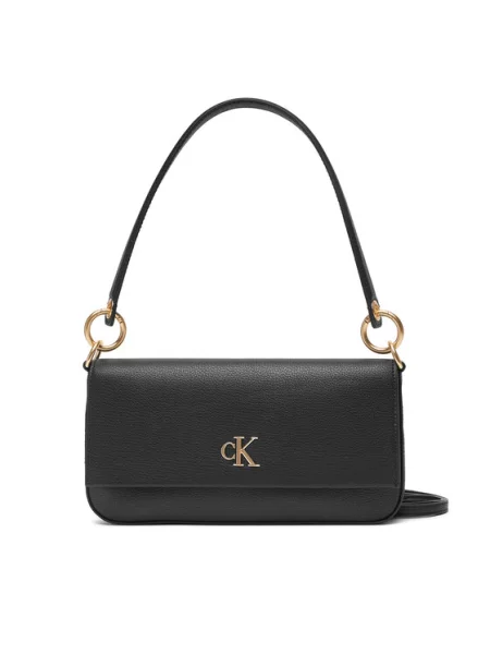 Calvin Klein Rankinė ant peties / sidabrinė juoda