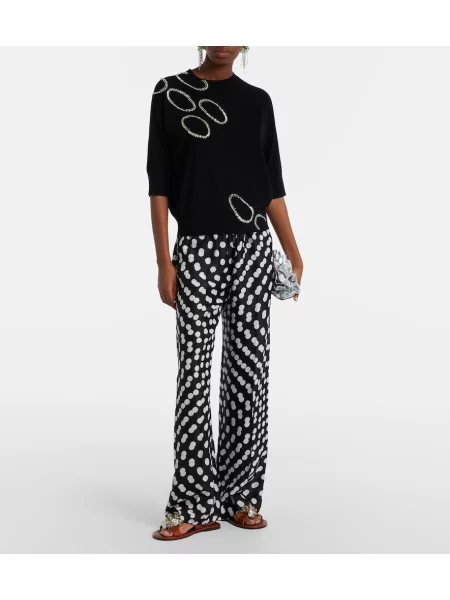 Pulover Dries Van Noten de lână negru