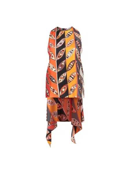 Jedwabna wielobarwność bluzka Pucci z nadrukiem