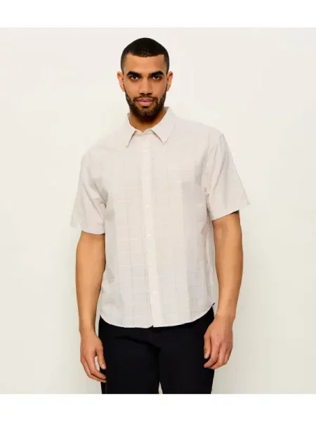 Calvin Klein Cămașă | Relaxed fit bej