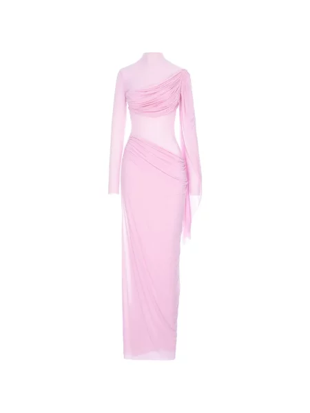 Rochie maxi Manuri drapată roz
