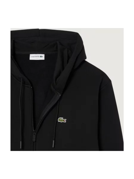 Bluza z kapturem Lacoste czarna