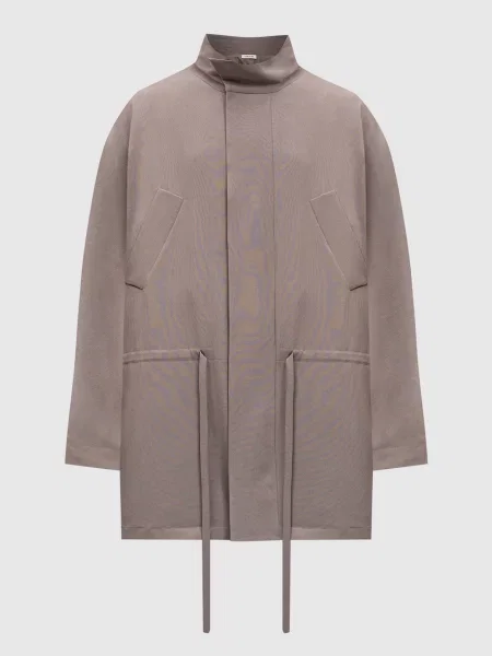 Парка з вовни з логотипом Fear Of God бежева