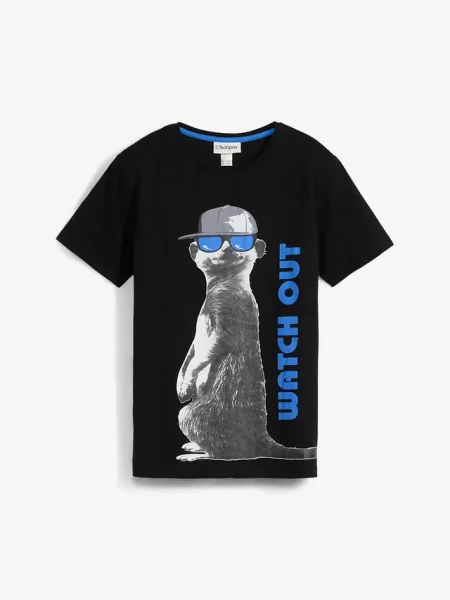 T-shirt z bawełną organiczną czarna