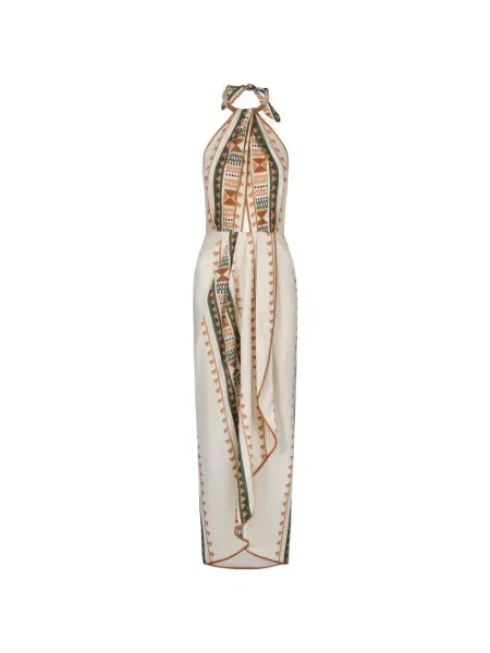 Rochie midi Johanna Ortiz cu imprimeu geometric până la genunchi de costum