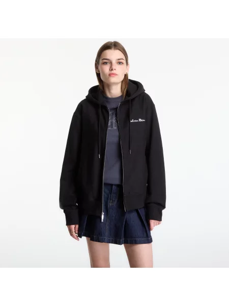 Суитшърт Calvin Klein LS Prm Tery Script FZ Hoodie Black L черно