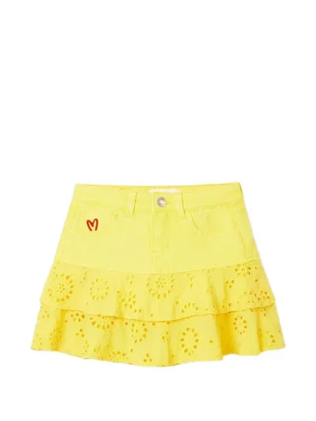 Spódnica mini dziecięca Desigual żółta