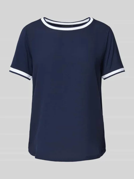 T-shirt z okrągłym dekoltem More & More niebieska
