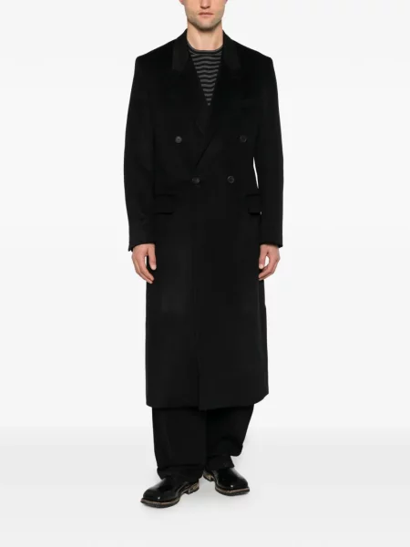 Кашмирено двуредно палто Junya Watanabe Man черно
