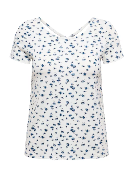 ONLY Tricou ONLBERA / deschis / alb murdar albastru