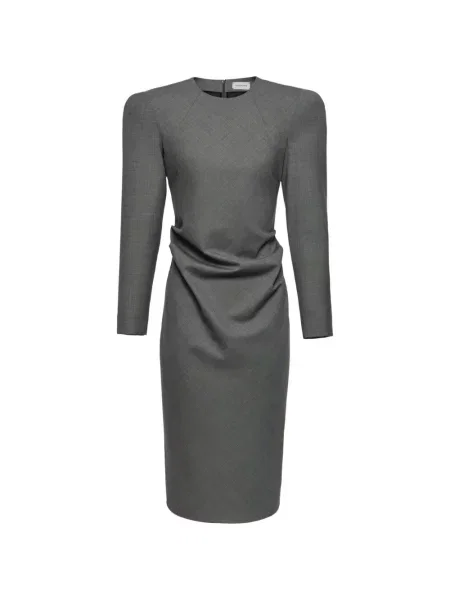 Rochie midi Magda Butrym cu funde gri