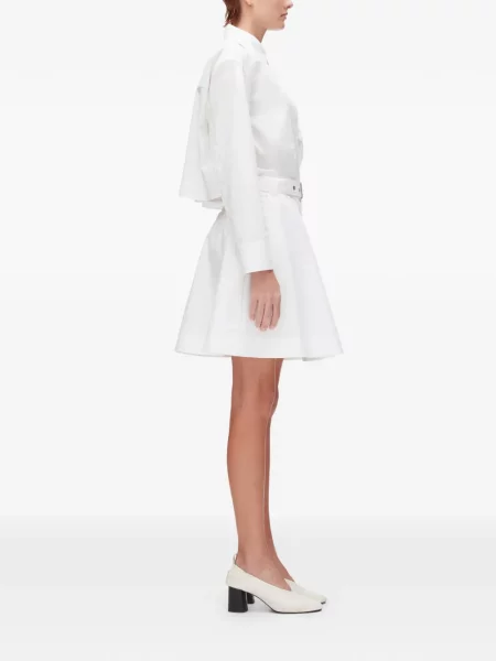 Mini rochie tip cămașă 3.1 Phillip Lim de costum mini alb