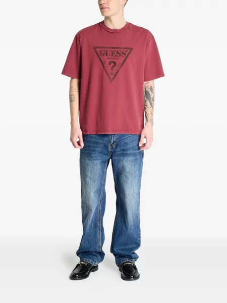Tricou Guess cu imagine roșu
