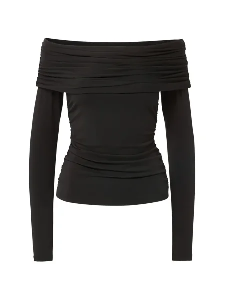 Top Veronica Beard cu volane negru