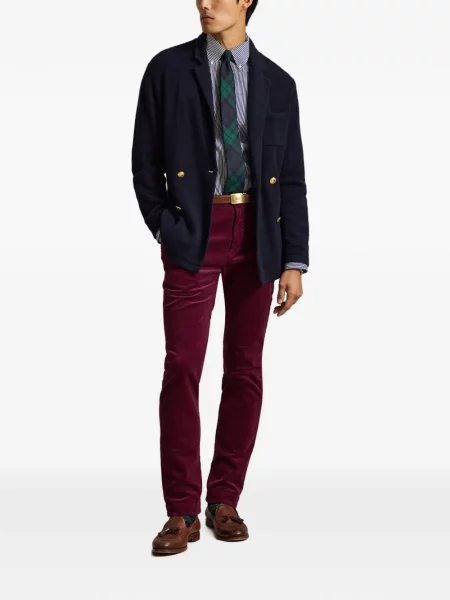 Polo majica Polo Ralph Lauren s vezom keper karirana plava