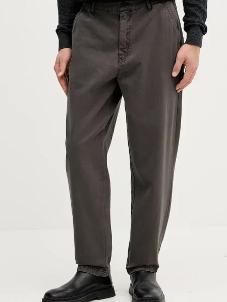 Barbour pantaloni de Bowland drept gri