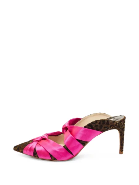 Papuci tip mules Sophia Webster din jacard roz