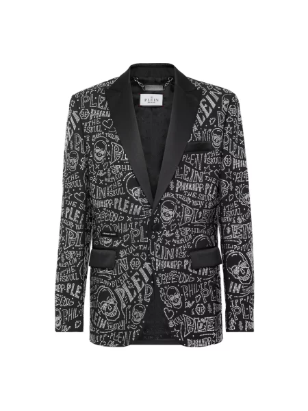 Marynarka Philipp Plein wełniana czarna