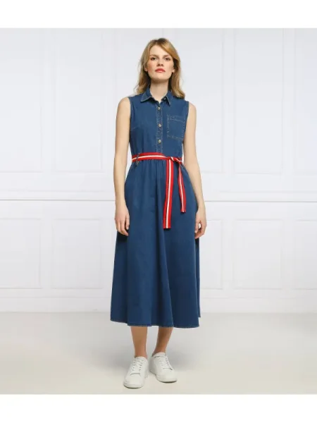 Liu Jo Rochie cu cordon DRESS | denim albastru
